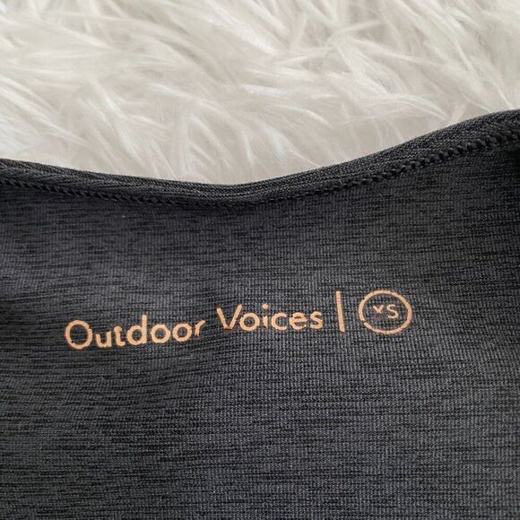 Women Outdoor Voices Tri-Color Crop Top in Navy Blue Gray and Black Extra Small - Picture 6 of 9